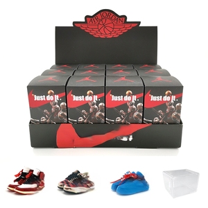 Mini Molde de Zapatos Tridimensional 3D, <span class=keywords><strong>Caja</strong></span> Sorpresa Aj, Estilo Desgarrable con Temática <span class=keywords><strong>Air</strong></span> <span class=keywords><strong>Jordan</strong></span>, 12 Pares en Estilos Aleatorios - Product Image 1