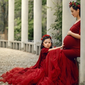 Grigio Slim fit Maglia Di Maternità di Lunghezza Del Pavimento Del Vestito Con Scollo A V Abito Di Maternità per il Servizio Fotografico Wq14 Abito <span class=keywords><strong>Da</strong></span> Sposa per la Fotografia - Product Image 6