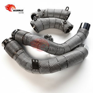 Nouveautés : Downpipe de haute qualité pour BMW F90 M5 F91 F92 F93 M8 S63 4.4T V8 biturbo avec bouclier thermique - Product Image 3