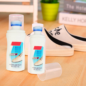 White shoe polisher, whitening cleaner, removes <b>yellowing</b>, brightens and cleans, <b>sponge</b>, cloth, shoe polish, white shoe cleaner. - Product Image 1