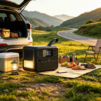 Station d'alimentation ultra-portable 76,8 Wh, 100 W AC, 100 W PD, charge rapide, LiFePO4, mini générateur solaire 6 ports, 1,1 kg pour les voyages, le camping, l'EDC