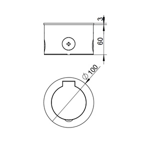 Boîtier de prise électrique de luxe plaqué, avec couvercle auto-relevable en acier inoxydable, pour sols surélevés et en béton - Product Image 5