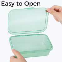 Boîtes à emporter réutilisables WEISHENG, couleur ou logo personnalisés, dessus plat, en plastique PP de qualité alimentaire, rectangulaires, pour emporter des aliments
