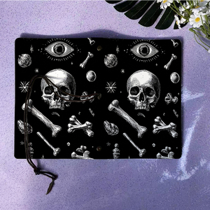 A6 Handmade Cổ Điển Máy Tính Xách Tay 160 Trang Hoàn Hảo Khuôn Viên Máy Tính Xách Tay Cho Sinh Viên Với Hộp Sọ Xương Mắt Biểu Tượng Vỏ Mô Hình Trên T - Product Image 6