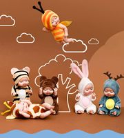 Poupée BJD de 4 pouces, simulation de sommeil, poupées reborn pour filles, compagnon de jeu en plastique souple, poupée réaliste, jouet pour enfants, cadeaux