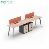 Bureau de travail convertible et extensible de luxe moderne, table modulaire personnalisée pour 4 personnes, style panneau avec armoire en bois