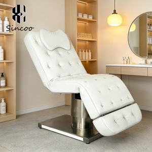 Silver Stainless Steel Base with LED3 Motor Electric Beauty Massage Bed with Customizable Color for Beauty Salon - Product Image 1