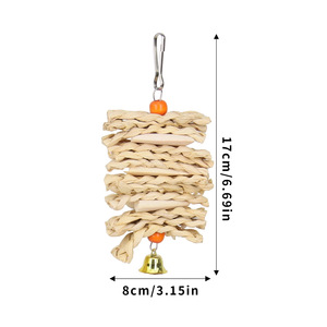 Juguete Colgante para Jaula de Loros, Juguete Masticable para Aves, para Calopsitas, Periquitos, Cacatúas, Juguete Interactivo Divertido para Afilar el Pico - Product Image 6