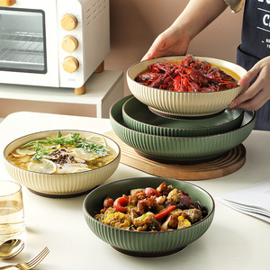 Nordic Style Hotel Restaurant Luxury Dishes Set Gold Rim Charger <b>Black</b> Ceramic Dinner <b>Plates</b> - Product Image 5