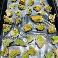 Spesimen mineral kristal piromorfit spiritual kualitas tinggi batu mentah hijau oranye kristal untuk dekorasi meditasi