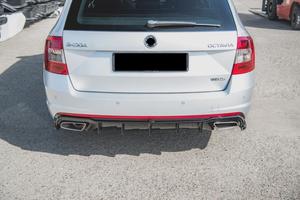 Nouveau diffuseur de pare-chocs arrière <span class=keywords><strong>RS</strong></span> avec kit carrosserie d'échappement pour <span class=keywords><strong>Skoda</strong></span> <span class=keywords><strong>Octavia</strong></span> MK3 3.5 Break Berline 2013 2020 <span class=keywords><strong>2018</strong></span> 2019 Accessoire de tuning Pièces automobiles - Product Image 4