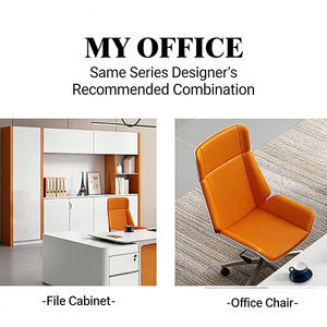 Bureau Moderne <span class=keywords><strong>de</strong></span> <span class=keywords><strong>Direction</strong></span> Réglable en Hauteur avec Tiroirs et Meuble Supérieur en MFC – Écologique et Durable pour Usage Domestique et Commercial - Product Image 5