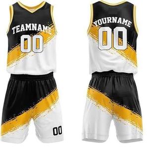 Tenue de basketball confortable, respirante et à séchage rapide, 100 % polyester, col en V, avec logo personnalisé imprimé, tailles plus, directement de l'usine - Product Image 3