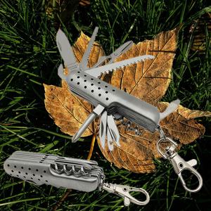 Navaja Multiusos de Acero Inoxidable, Cuchillo Multifuncional EDC para Exteriores, Llavero con Tijeras y Abrebotellas, Proveedor de Fábrica - Product Image 5