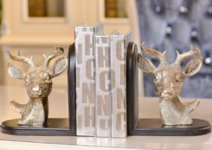Fermalibri Vintage a Forma di <span class=keywords><strong>Testa</strong></span> di <span class=keywords><strong>Cervo</strong></span>, Ornamenti Creativi in Resina, Decorazioni per Ufficio e Finestre, Regali, Decorazioni per la Casa - Product Image 5