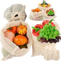 Op maat gemaakte canvas trekkoord tassen voor groenten & fruit - Herbruikbaar, gepersonaliseerde kleur, groothandel beschikbaar