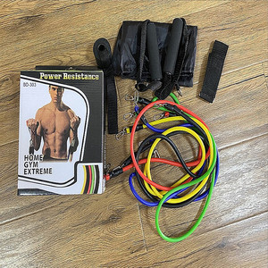 Ensemble de bandes de résistance élastiques portables, 11 pièces, équipement de fitness, entraînement sportif à domicile, bandes de résistance, boîte de couleur - Product Image 2