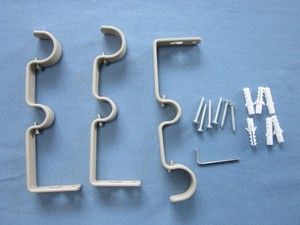 Nhà kim loại thời trang đôi Xếp Nếp Rod kết thúc nối dài xuất khẩu gỗ hạt cửa sổ cực với bóng cho Nam Châu Âu rèm - Product Image 6