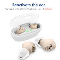 Haute qualité chine personnes âgées sourdes Invisible oreille aide ITE aides auditives amplificateur Rechargeable CiC Mini appareil auditif sans fil