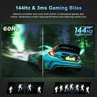 Moniteur de jeu portable SIBOLAN 2,5K 144Hz 3ms 16 pouces IPS QHD HDR ultra-fin, moniteur de voyage externe compatible avec un deuxième PC