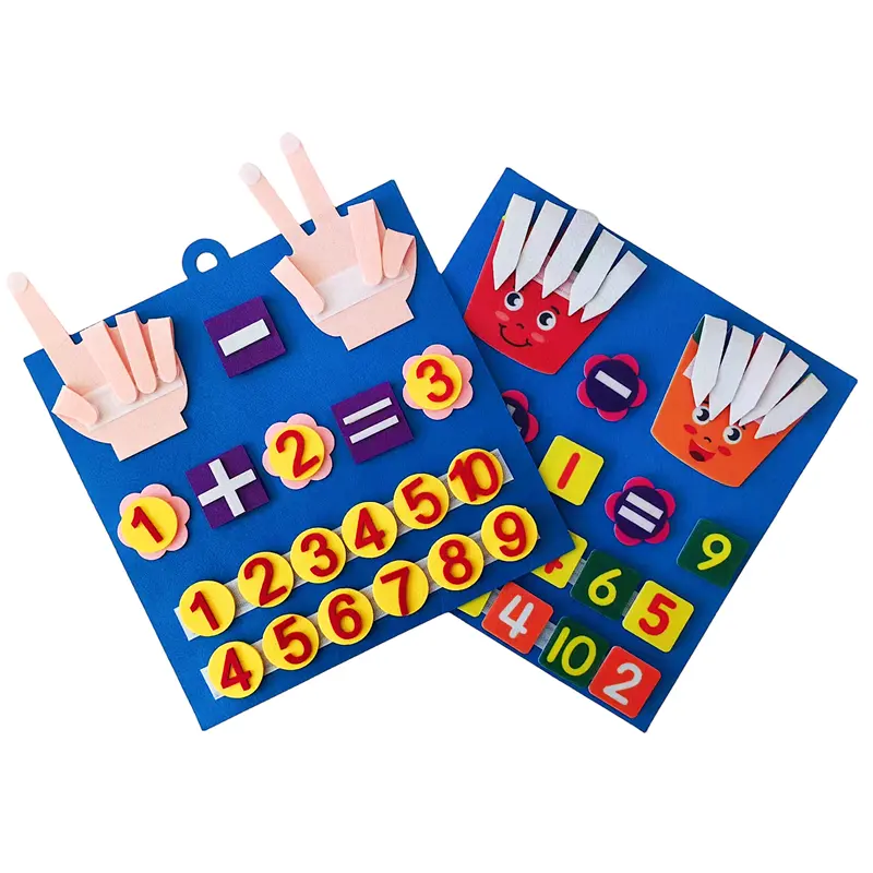 Großhandel Early Learning Toys Filz Mathe Spielzeug Filz Finger Spielzeug Set für Kinder