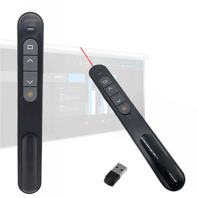 Wireless Presenter Red Laser Page Turning Pen Volume Control PPT Presentation USB 2.4GHz PowerPoint Pointer Remote Control Mouse