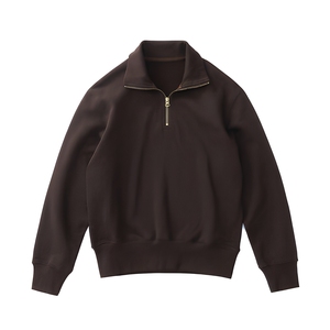 Sweat-shirt à col zippé personnalisé en coton brossé, pull à col zippé, fournisseur de vêtements pour hommes sur mesure - Product Image 1