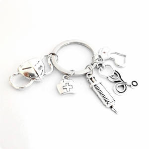 Gran oferta jeringa estetoscopio llaveros Doctor enfermera médico enfermería accesorios llavero Doctor llavero - Product Image 5