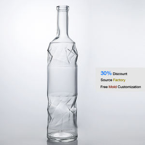 Viski için 750ml benzersiz şekilli cam şişeler 700ml likör votka cin rom Tequila özel garip cam mantarlı şişe - Product Image 1