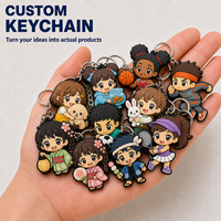 Großhandel Direktvertrieb Weicher PVC-Tier-Schlüsselanhänger Personalisiert OEM Vollfarbiger Schlüsselring für Fan-Merchandise Souvenir Geschenk
