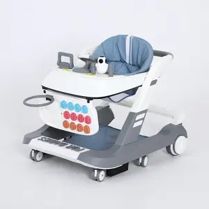 New Style Popular 4-In-1 Anti-Pinching Racing Car Baby Walker/music baby walker assistant baby walker with wheels and seat