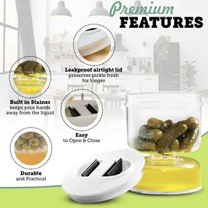 Olive Hour glass Jar Wet Juice Separation Kimchi Separator Jar Pickle Flip Jar Ideal für Essiggurke und Olive