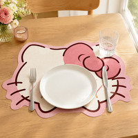 Tapis de sol en boue de diatomées antidérapant, écologique, motif dessin animé mignon découpé, lavable, pour l'alimentation des animaux de compagnie, tapis de cuisine ou de bureau