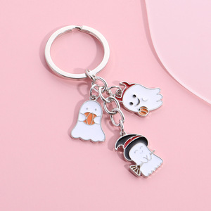 Venta al por mayor, gran oferta: Llavero creativo de acero inoxidable con diseño de llave de esqueleto, lindo llavero de momia, llavero de fantasma de moda para Halloween, unisex. - Product Image 6