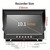 Monitor AHD de 10.1 Pulgadas 1080P con Visión Nocturna, Radar de Imagen de Reversa para Cosechadoras, Camiones Agrícolas, Sistema de Seguridad para Flotas