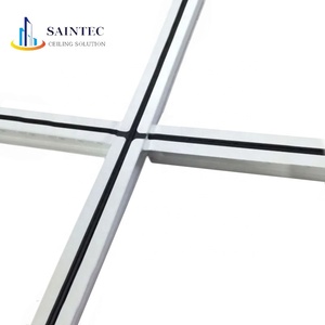 Plafond en grille métallique décorative ignifuge et antirouille en acier galvanisé certifié ISO9001 Saintec au design moderne, suspension en T - Product Image 3