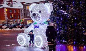 Luces Decorativas de Navidad en 3D con Forma de Oso para Exhibición en Parques y Centros Comerciales, Luces Festivas para Eventos Navideños - Product Image 1
