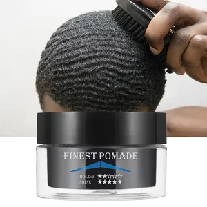 Benutzer definierte Hair Clay Shine Strong Hold Lockiges Haar Produkte Styling Braid Gel Edge Control Frau Männer Haar Wachs Wave Pomade