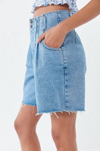 Plissé Denim Short Bermudas - Product Image 4