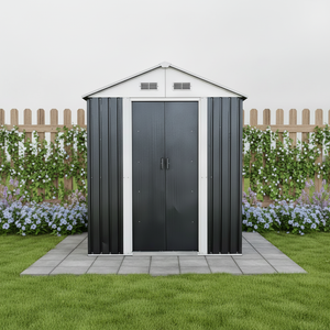 Caseta de Jardín <span class=keywords><strong>para</strong></span> Exteriores, de Acero Galvanizado, Resistente al Agua, Anticorrosiva, Ecológica, Fácil de Montar, Capacidad Personalizable - Product Image 1