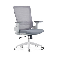 Chaise de bureau ergonomique en maille, style minimaliste moderne, avec grand accoudoir, protection lombaire, pour personnel assidu, anti-fatigue, réglable en hauteur, pour ordinateur