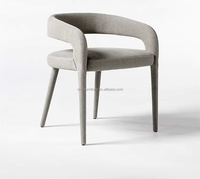 Chaise de salle à manger de luxe moderne nordique en cuir véritable rembourrée pour salle à manger, salon, extérieur, maison, appartement