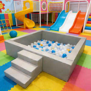 Aire de jeux pour tout-petits en mousse souple <span class=keywords><strong>grise</strong></span> moderne, <span class=keywords><strong>piscine</strong></span> à balles <span class=keywords><strong>grise</strong></span> pour café, aire de jeux, fête d'anniversaire <span class=keywords><strong>et</strong></span> divertissement en intérieur - Product Image 1