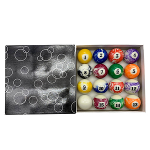 Haute qualité 16 pièces/ensemble 57.2mm résine <span class=keywords><strong>marbre</strong></span> apparence <span class=keywords><strong>piscine</strong></span> et boules de billard ensemble de billard complet accessoires de Table de billard - Product Image 6