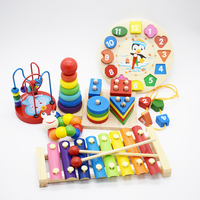 Jouet éducatif pour enfants, puzzle en bois, blocs arc-en-ciel, xylophone musical pour bébé, jouets en bois pour bébé