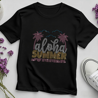 Transfert thermocollant personnalisé en gros pour l'été : motif strass pour vêtements et t-shirts