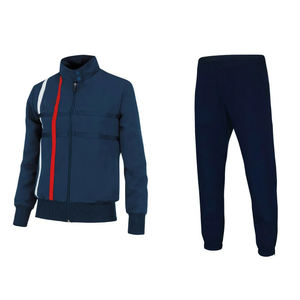 Survêtement unisexe en nylon pour hommes, sweat à capuche polaire technique à rayures avec fermeture éclair complète, jogger, survêtement avec logo personnalisé, ensemble de vêtements de sport OEM - Product Image 3
