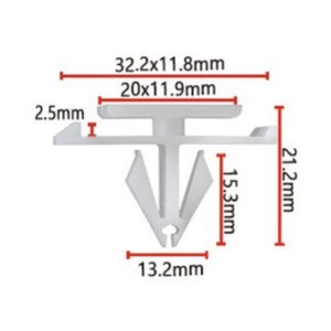 Clip Protector de Panel de Puerta D446 32.2x11.8mm, Sujetador de Plástico para Molduras Interiores, Repuesto para Reparación de Automóviles - Product Image 1