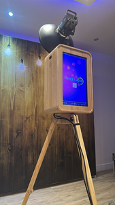 Kırmızı meşe ahşap 12.9 yazıcı standı ile Ipad Photobooth DSLR Vintage fotoğraf kabini kabuk taraflar ve olaylar için uçuş durumda - Product Image 6