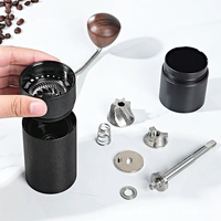 Mini moulin à café manuel expresso Portable 420 Al-Alloy CNC Usinage Type de réglage Brochage